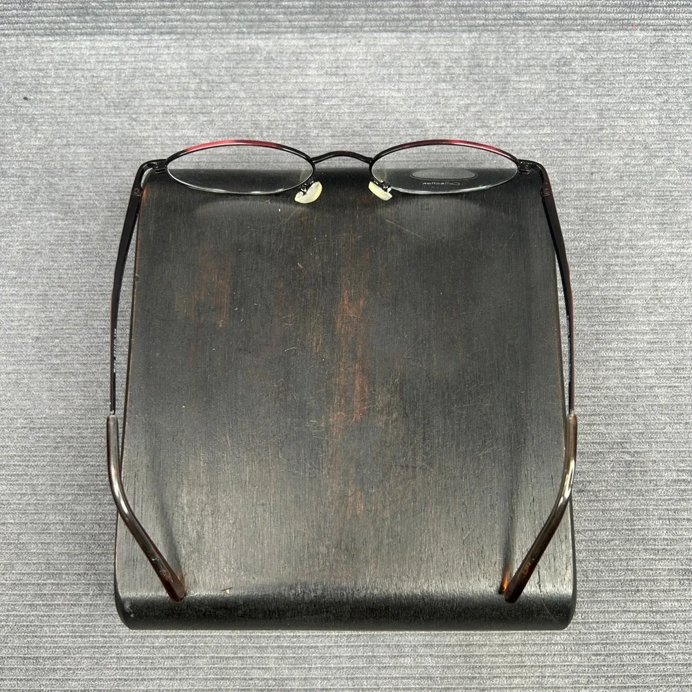 Calliope Collection Electra Ruby Oval Y2k Eyeglass Frames Burgundy Black